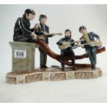 A large pottery figure group "Legends of Rock and Roll " The Beatles, height 26cm,