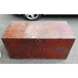 Stained pine chest