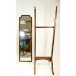 Edwardian Mahogany Cheval Mirror ( side screw missing )