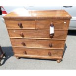 Victorian mahogany chest of 2 over 3 drawers