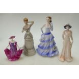 Coalport lady figures to include Adele, Romance, Grand Parade and 2nds damaged figure Cassie. (4).