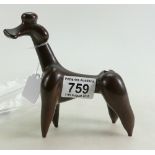 Beswick model of poodle in brown glaze by Colin Melbourne, height 14.