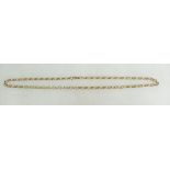 9ct gold necklace, 13.