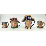 Royal Doulton large character jug Nelson D6336, Uncle Tom Cobbleigh D6337,