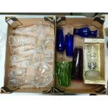 A collection of cut and pressed glass items to include - vases, bowls, ash trays, jugs,