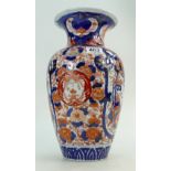 19th century Japanese porcelain vase decorated in the Imari design, height 36.