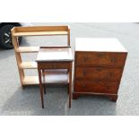 A selection of household items to include an oak bookcase,