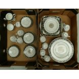 A collection of Wedgwood Runnymeade dinnerware to include dinner plates, part teaset,