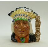 Large Royal Doulton character jug North American Indian special colourway D6786.