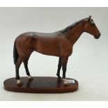 Beswick connoisseur model of racehorse Nijinsky on wood base 2345