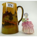 Royal Doulton seriesware Jug and small lady figure Cissie HN1809(2)
