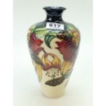 Moorcroft Anna Lily Monarch Butterfly vase. Numbered Edition 18, firsts in quality.