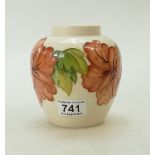 Moorcroft vase decorated in the hibiscus design,