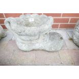 Large Novelty concrete boot type planter
