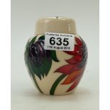 Moorcroft Ruby Red ginger jar, designed by Emma Bossons FRSA.