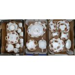 A large collection of Royal Albert Old Country Rose to include cups and saucers, bowls,