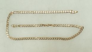 9ct gold long necklace, 14.
