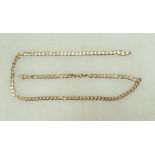 9ct gold long necklace, 14.