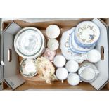 A mixed collection of ceramic items to include - Blush figural dish,