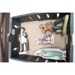 A collection of ceramic items to include Aynsley character figure The Fisherman,