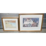 Sir William Russell Flint unsigned limited edition framed artist proof print of Reclining Lady on