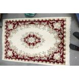 Floral Indian handmade rug 187 x 122cm