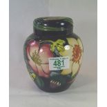 Moorcroft ginger jar and cover decorated in the Go