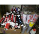 A large mixed selection of silicone's and sprays. This lot is either a catalogue return, unclaimed