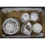 Royal Doulton tea set in the Burgundy design (20)