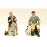 Royal Doulton figure The Huntsman HN2492 and The Doctor HN2858, both seconds(2)