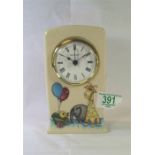 Moorcroft mantle clock decorated with children’s t