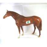 Beswick large racehorse in chestnut glass 1564 (re