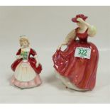 Royal Doulton figures Red Buttercup HN2399 and Val