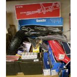 A large mixed selection of vehicle parts and related items,KYB Gas shock absorbers, a large of