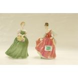 Royal doulton lady figure Fair Lady HN2835 and Clarissa HN2345(2)