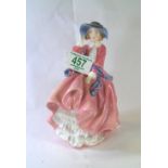 Royal Doulton figure Top o the hill HN1849 pink co