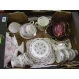 A collection of pottery including Tuscan Honiton t