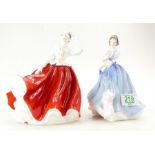 Royal Doulton lady figures Lorraine HN3118 and Gai