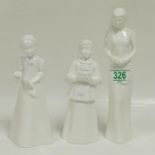 Coalport white moments figures Thoughtful, Pretty