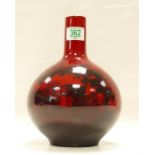 Royal Doulton Flambe Woodcut vase, height 25cm