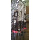 Three chrome Curtain poles