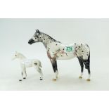 Beswick Foal 1813 2nd version and Appaloosa Stalli