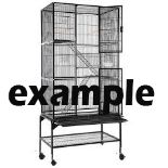 Large white Bird Cage on wheels