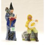 Royal Doulton Character figure Wizard HN2877 and Boatman HN2417, both seconds (2)