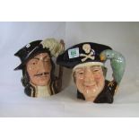 Royal Doulton large character jugs Long John Silve