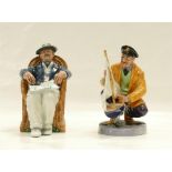 Royal Doulton Figure Sailors Holiday HN2442 and Taking things easy HN2677, both seconds