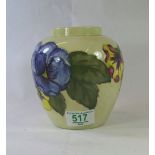 Moorcroft Jar decorated in the anemone design on c