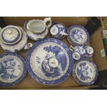 A collection of Booths blue & white Real Old Willo