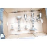 Silver plated candelabra set