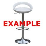 Exlier branded Chrome Bar Stool